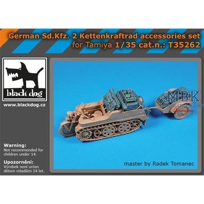 BLACK DOG BDT35262 German Sd Kfz 2 Kettenkraftrad accessories set