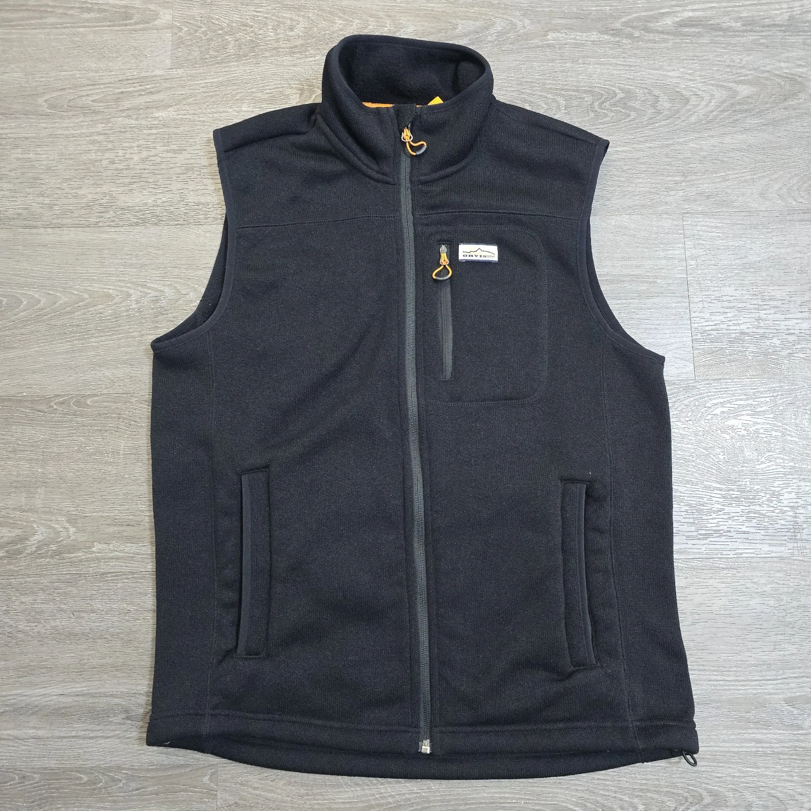 Ovis Trout Bum Performance Fishing Full Zip Vest Utility Stretch Men's M Black