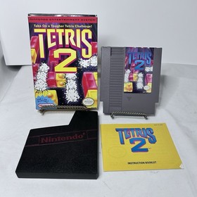 Tetris 2 NES Nintendo Entertainment System Complete W/ Manual Dust Case Game Box