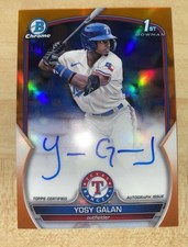 2023 Bowman Chrome Yosy Galan Orange.       #CPA-YGA    Auto.   /25 