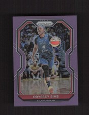 2021 Panini Prizm WNBA #80 Odyssey Sims Prizms Purple #/99