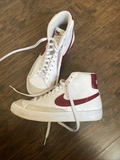 NIKE Blazer Mid 77 White Team Red Burgundy DA4086-102 Youth 6.5Y G11