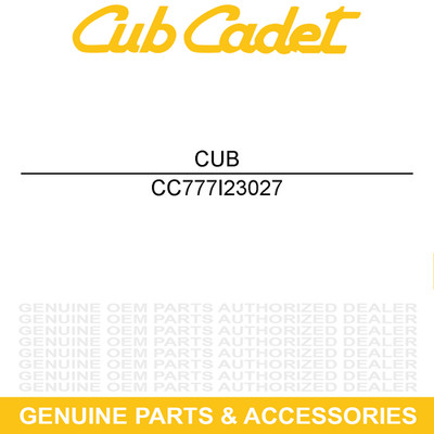 CUB CADET 777I23027 Starter Label SWE SUA Engine 945 933 930 530 528 526 490 483