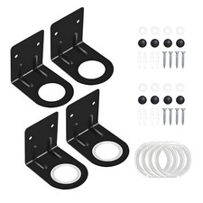 LEFTSTARER 4Pcs Soap Dispenser Wall Mount Bottle Holder, Shampoo 4pcs Black