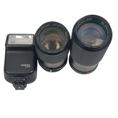 Contax 137 Ma Quartz + 2 Yashica 80-200mm - 35-105mm Lenses +