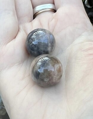 Black Moonstone Crystal Ball / Intuition / Empathy / Calming AAA+