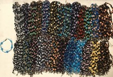 NEW 100 pieces Bracelets Polymer Clay Beaded Clasp Hippy Floral 7" Wholesale