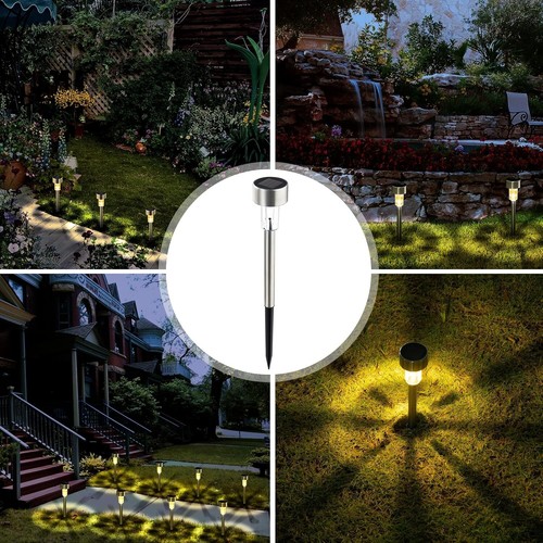 12 Pack Solar Garden Lights Outdoor Landscape LED Light Pathway Yard Waterproof - Picture 4 of 9