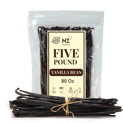 Whole Vanilla Beans, Bulk Grade A Vanilla Bean Pods For Vanilla Extract & Baking