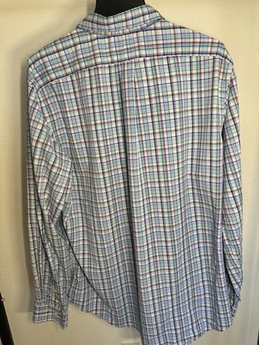 Polo Ralph Lauren Performance XL Lng Slve Classic Shrt Men Blue Red Green Plaid - Picture 4 of 6