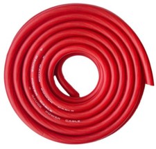 4 Gauge 10 Feet 100 Copper Red Flex Power Wire Strand High Voltage Marine Cable