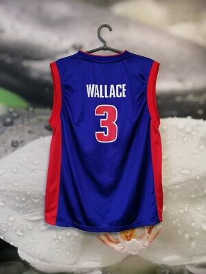 Detroit Pistons NBA basketball shirt jersey Reebok #3 WALLACE size
