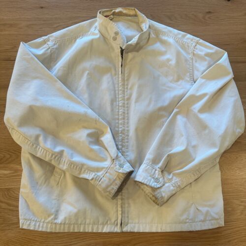 Vintage 60s Distressed Men Large 42/44 Hanes Sport Canvas Harrington Work Jacket