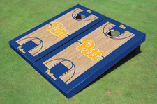 University of Pittsburgh Royal Matching Basketball Court Custom Cornhole Boards