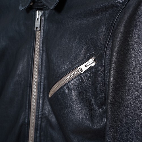 ALL SAINTS Leather Jacket XS Mens Black Biker Bomber Punk Rock BELMONT Celebrity - Picture 12 of 19