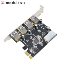 4 Port PCI-E to USB 3.0 HUB PCI Express Expansion Card Adapter 5 Gbps Speed