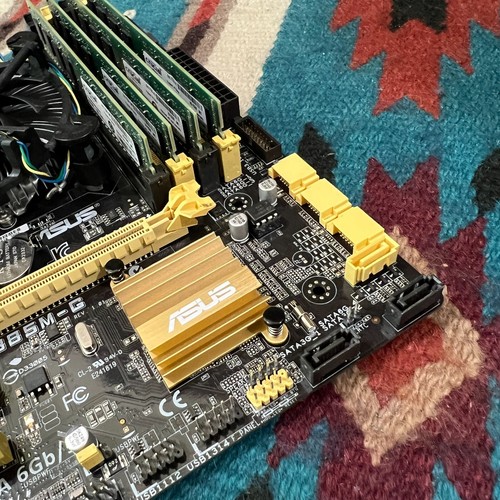 ASUS B85M-G mATX NAS/Server Motherboard Combo •Core i5-4590T •16GB RAM •TESTED! - Afbeelding 4 van 11