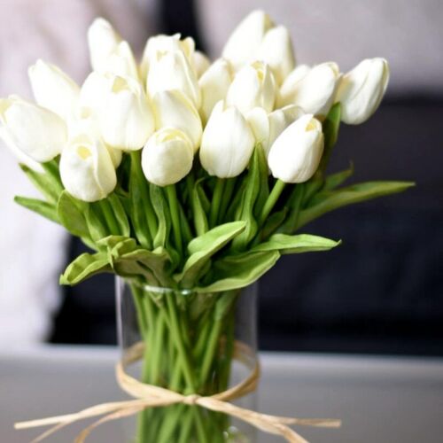 Tulip Artificial Flowers Real Touch DIY Bouquet Gift Home Gardening - Picture 1 of 27