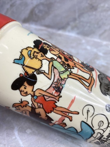 1971 Flintstones Pebbles And Bamm Bamm Thermos Aladdin Safety Seal - Picture 8 of 14