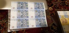 Ukraine Bank Notes Uncut Sheet Gem Mint Beauty Idaq1.