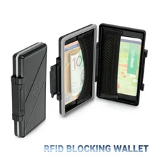 RFID Blocking Slim Wallet for Men Front Pocket Credit Holder for 6 Cards Cash