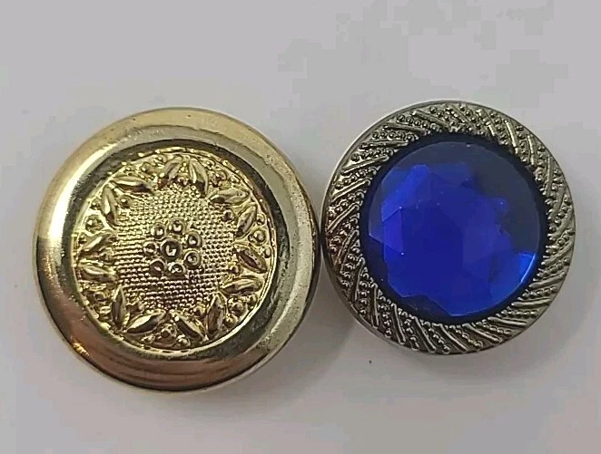 Vintage Fancy Lot Of Woman's Clothing Button Covers Rhinestone Faux Gems Rare - Image 3 of 4
