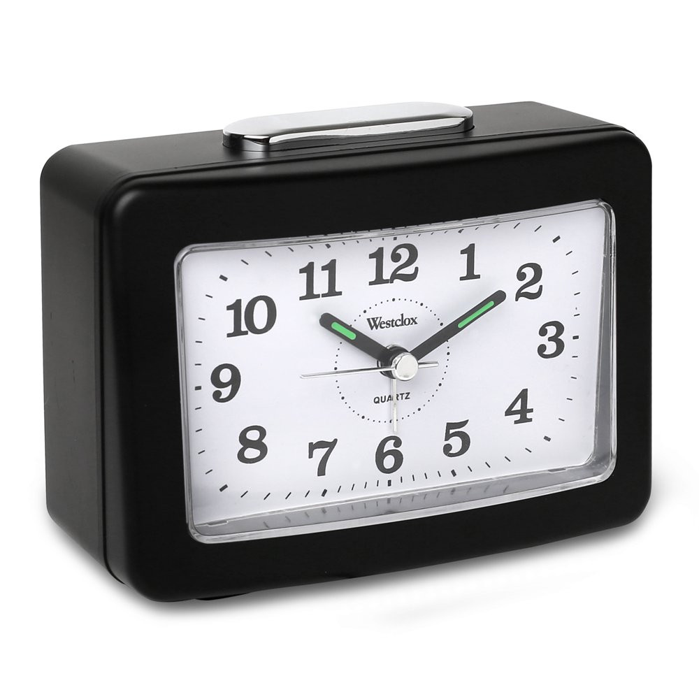 ANALOG LOUD-ALARM CLOCK Quartz Accuracy Battery Powered Black