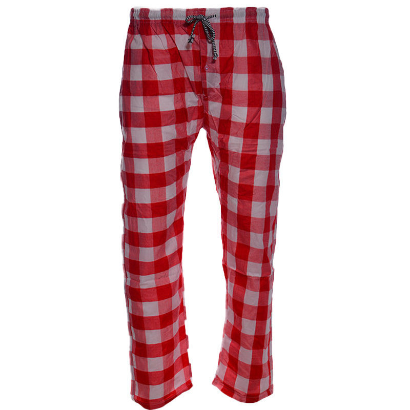 Mens PJ Set Lounge Pants Cotton PJ's Woven Check Pyjama Trousers Pyjamas Bottoms eBay