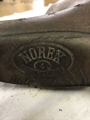 Selle Vélo Vintage NOREX – Cuir Marron – Cyclotourisme – Fabriquée En France – Occasion