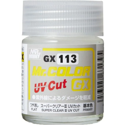Mr. Hobby GX113 Mr. Color GX Super Clear III UV Cut Flat Lacquer Paint - US