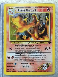 Details About Blaines Charizard First Edition 1995 Pokémon Card
