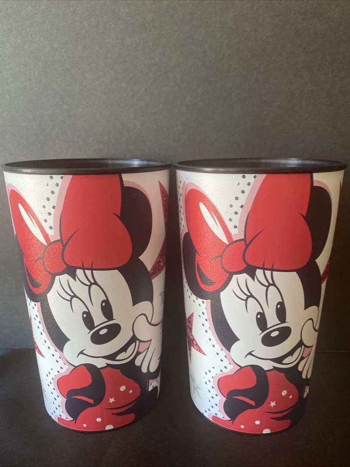 Disney Minnie Mouse 22 oz. Juego de tazas de plástico para fiestas/2 NUEVO Foto 2 de 4