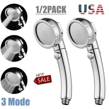 2Pcs 3 In1 High Pressure Showerhead Handheld Shower Head with ON/Off/Pause USA