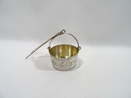Antiguo Colador De Té De Plata Maciza Con Sello - Bild 2 von 8