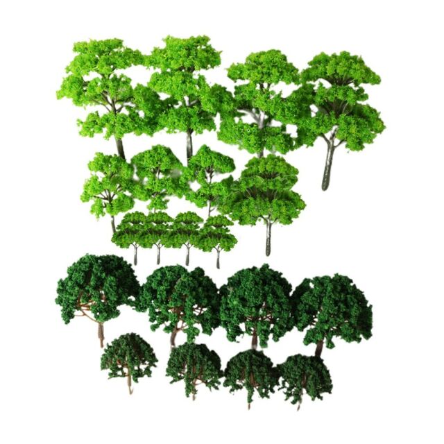 Mixed Model Tree Roadway Tree Artificial Building Model Decorate Green