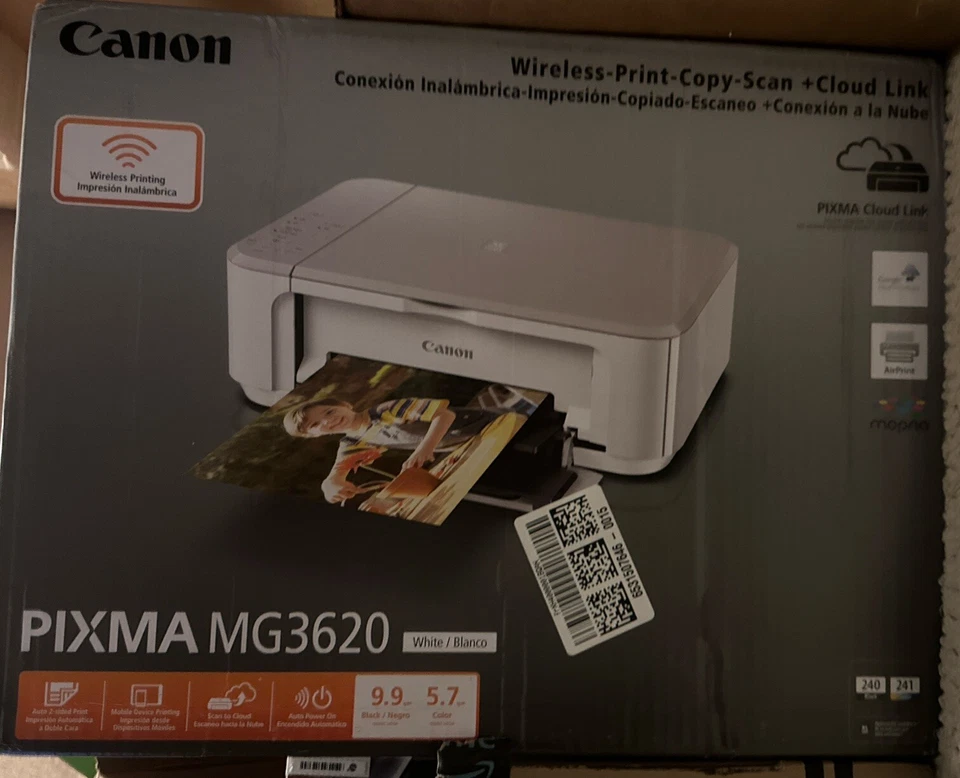 Canon PIXMA MG3620 Wireless All-In-One Inkjet Printer (White) - Image 2 of 2