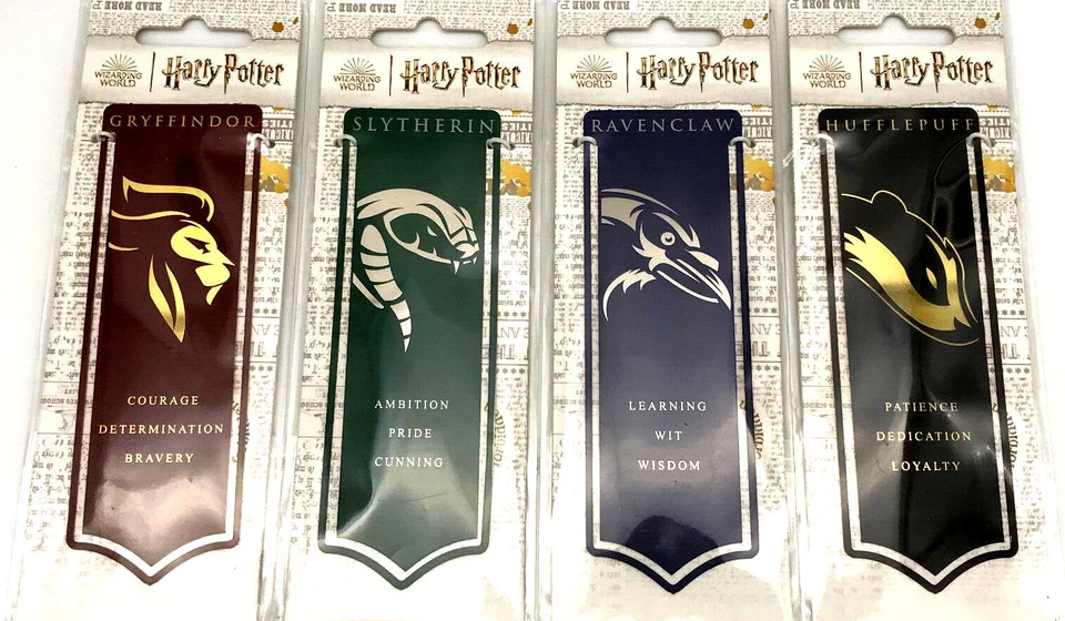 MORIARTY ART PROJECT Harry Potter Lesezeichen Gryffindor Slytherin Ravenclaw Hufflepuff Metall Book