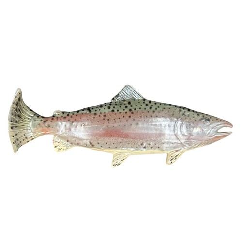 Handmade Ceramic Fish Wall Art By Sue Hurd 13" Signed Sculpture Hand Painted