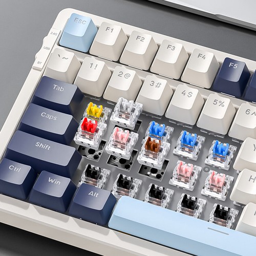 Clavier mécanique sans fil K8 trois modes clavier échangeable à chaud pour PC gamer - Photo 7/18