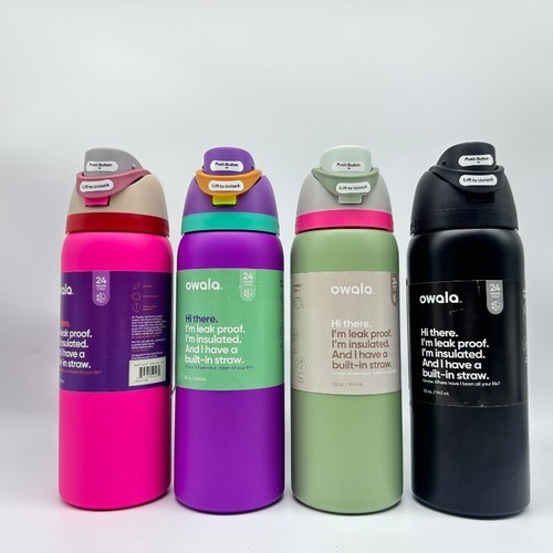 320z Owala Freesip Water Bottle Flowers Bows Exclusive Bottle Stainless Steel US