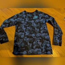 Nike Blue Camo Pocket Sweatshirt