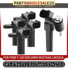 4x Árbol de levas y 1x Sensor de posición del cigüeñal para Ford F-150 Explore Edge Lincoln