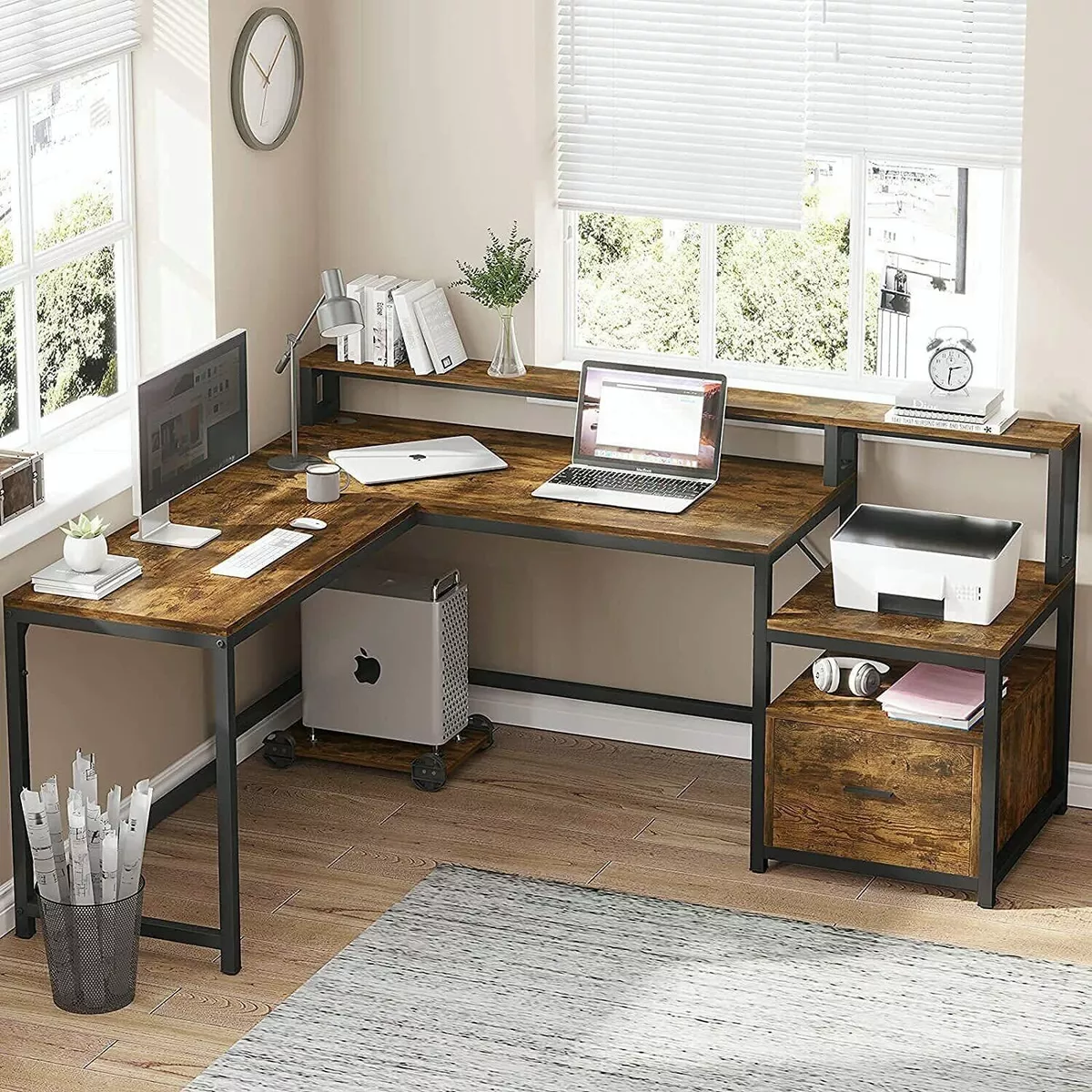Used corner office desk deals