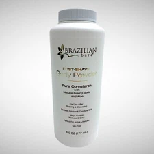 Brazilian Bare Post Shave Body Pure Corn Starch Powder Aloe Baking Powder 6.0oz 
