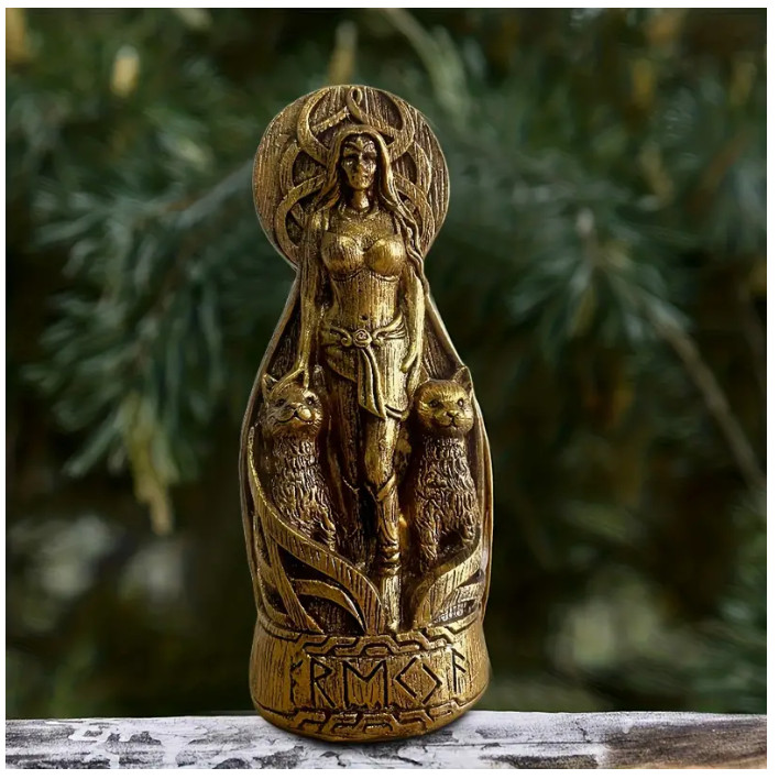 Freya Viking God Resin Statue, Norse Mythology Heidnisches Heidentum Gott Altar