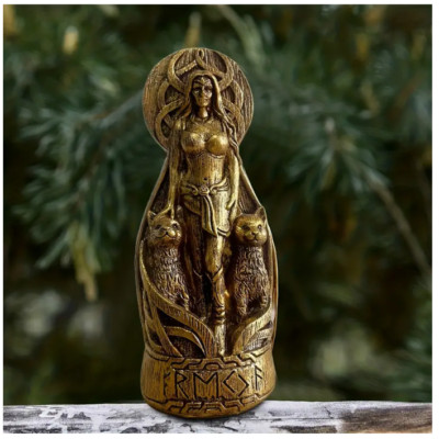 Freya Viking God Resin Statue, Norse Mythology Heidnisches Heidentum Gott Altar