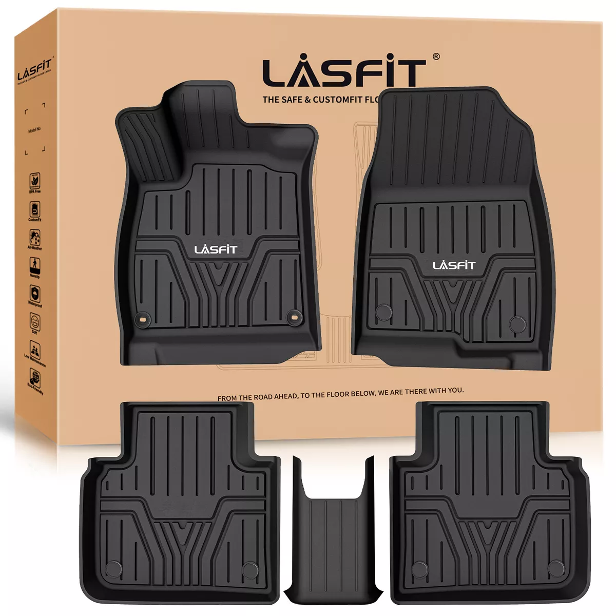 Black Floor Mats Liners For Honda Accord Sedan 2018 2019 2020 2021