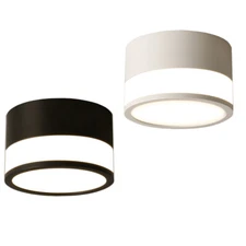 SMD LED Acrylic Ceiling Lamp 360°Glow Round Light Fixture Hotel Office Downlight