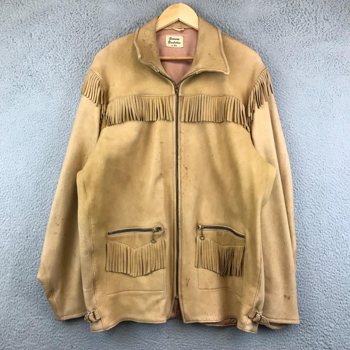 Genuine Buckskin 1960's Fringe leather Jacket with size XL Genuine Buckskin 1960's Fringe leather Jacket with size XL