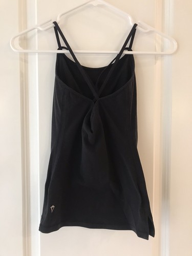 Ivivva Lululemon Girls Black Athletic Tank Top Strappy Size 10 - Picture 3 of 4